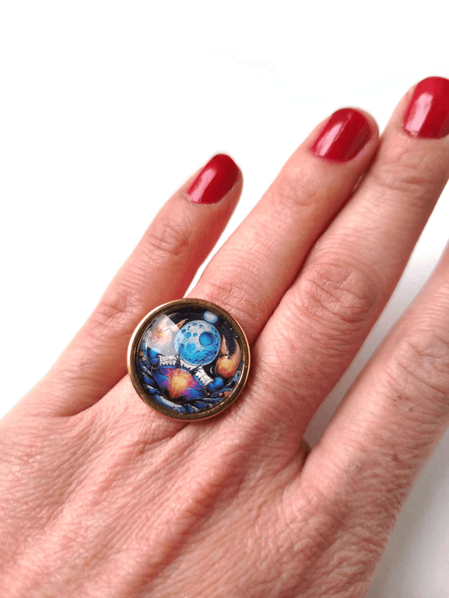 Bague Upcyclée Papier Recyclé - Signe Cancer