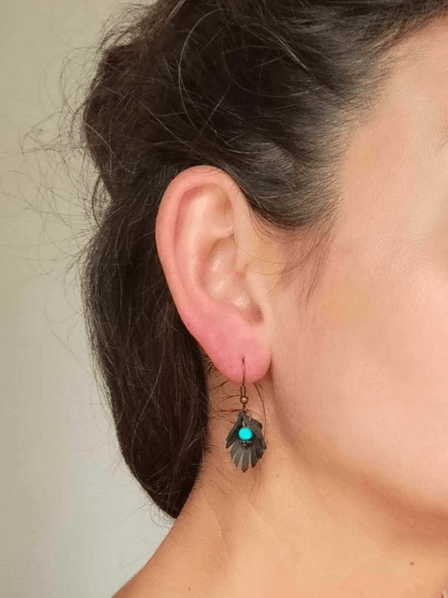 Boucles d'Oreilles Upcyclées en Chambre à air Recyclée- Ethniques