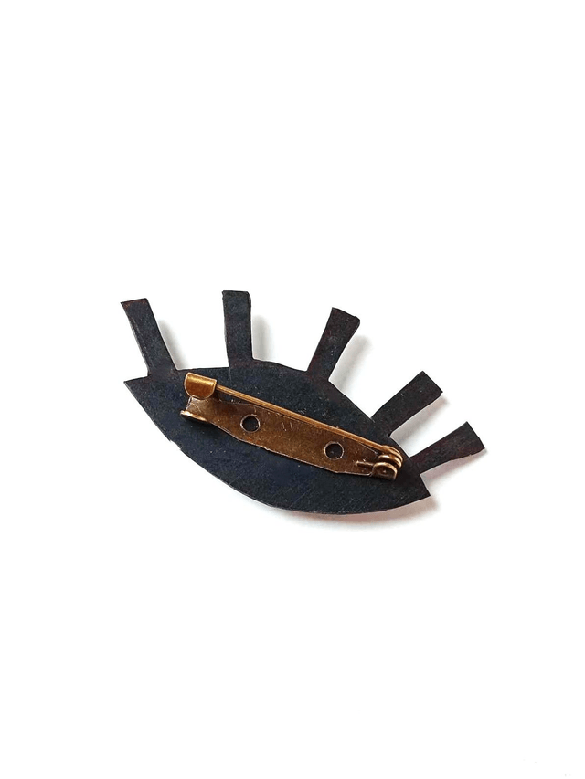 Broche en chute de SIMILICUIR et CHAMBRE à AIR de tracteur - Œil Turque- Pièce Artisanale et Unique