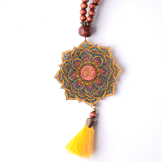 Malas upcyclé PERLES RECYCLEES - Mandala - Pièce Unique