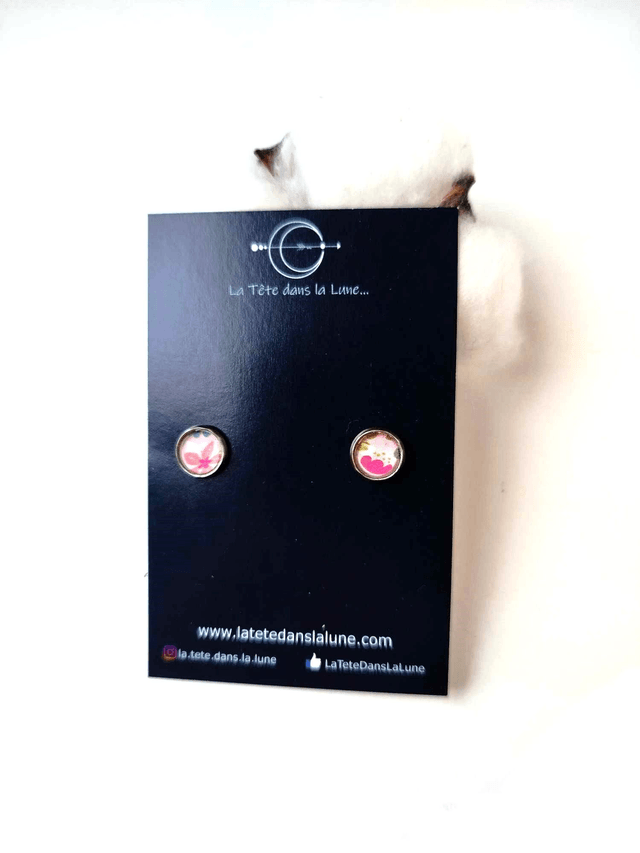 Puces d'oreilles KIDS en PAPIER recyclé - Flower Power