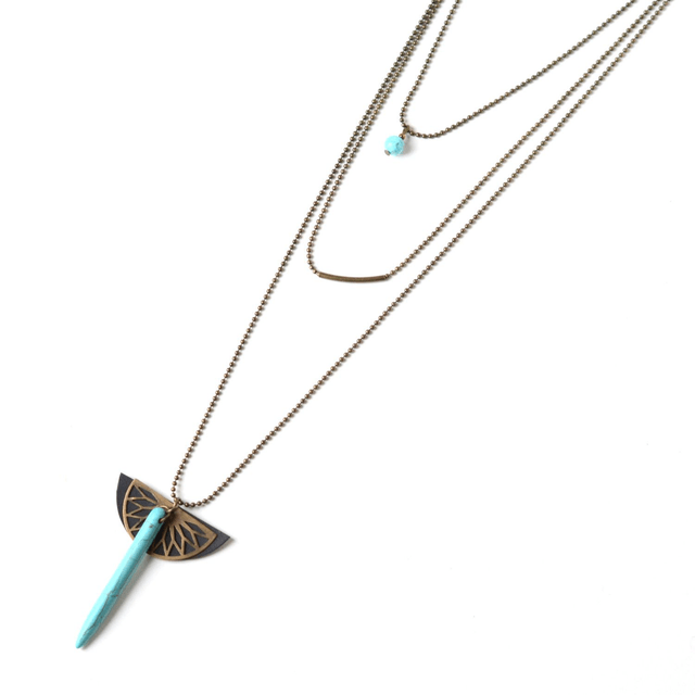 Collier en pendentif en CHAMBRE à AIR RECYCLÉE - Lilas - Pièce Unique (1)