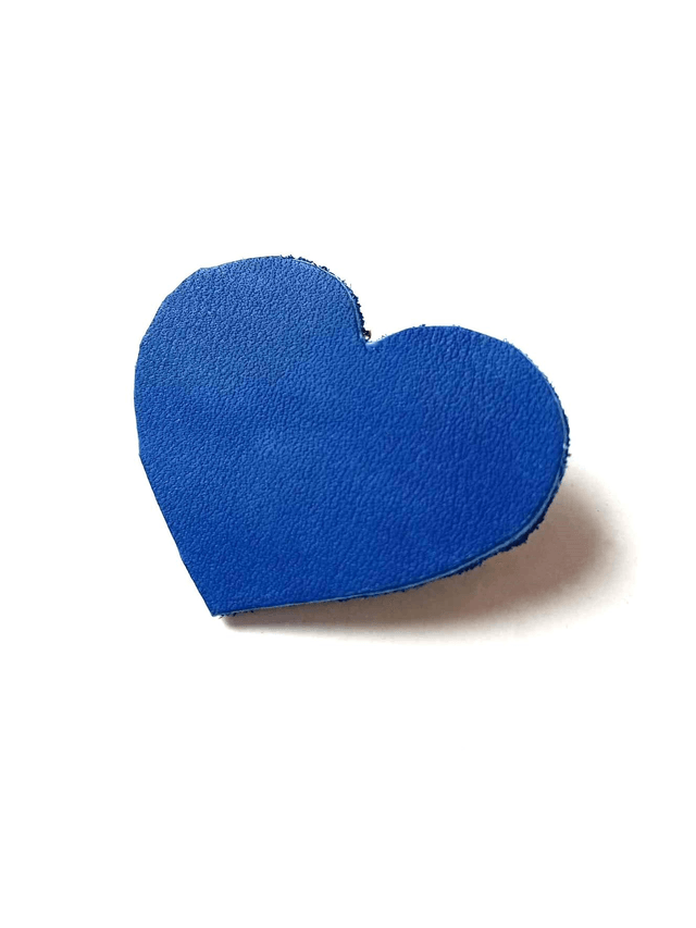 Broche en chute de CUIR et CHAMBRE à AIR de tracteur - Coeur - Pièce Artisanale et Unique (1)