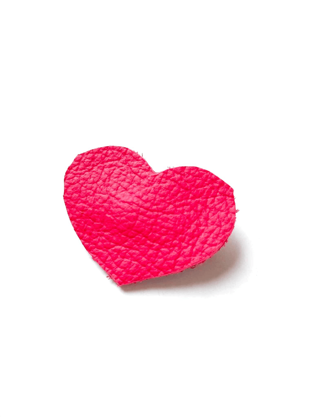 Broche  en chute de CUIR et CHAMBRE à AIR de tracteur - Coeur - Pièce Artisanale et Unique