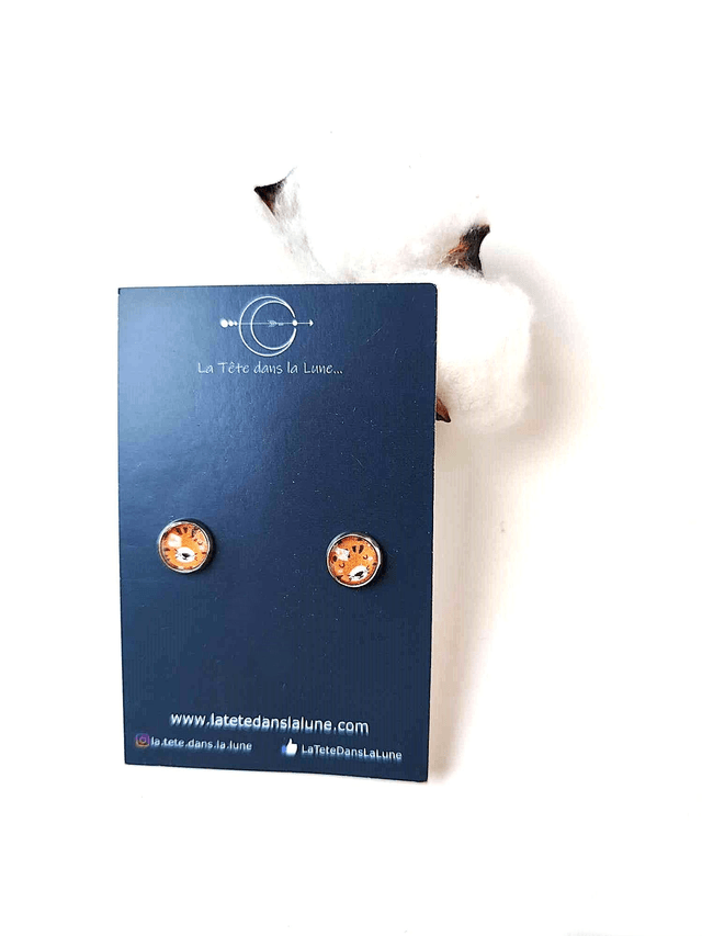 Puces d'oreilles KIDS en PAPIER recyclé - Grrrraouuuu !