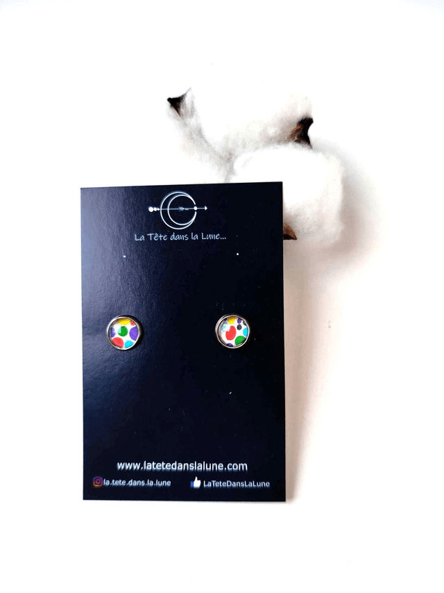 Puces d'oreilles KIDS en PAPIER recyclé - Confettis!