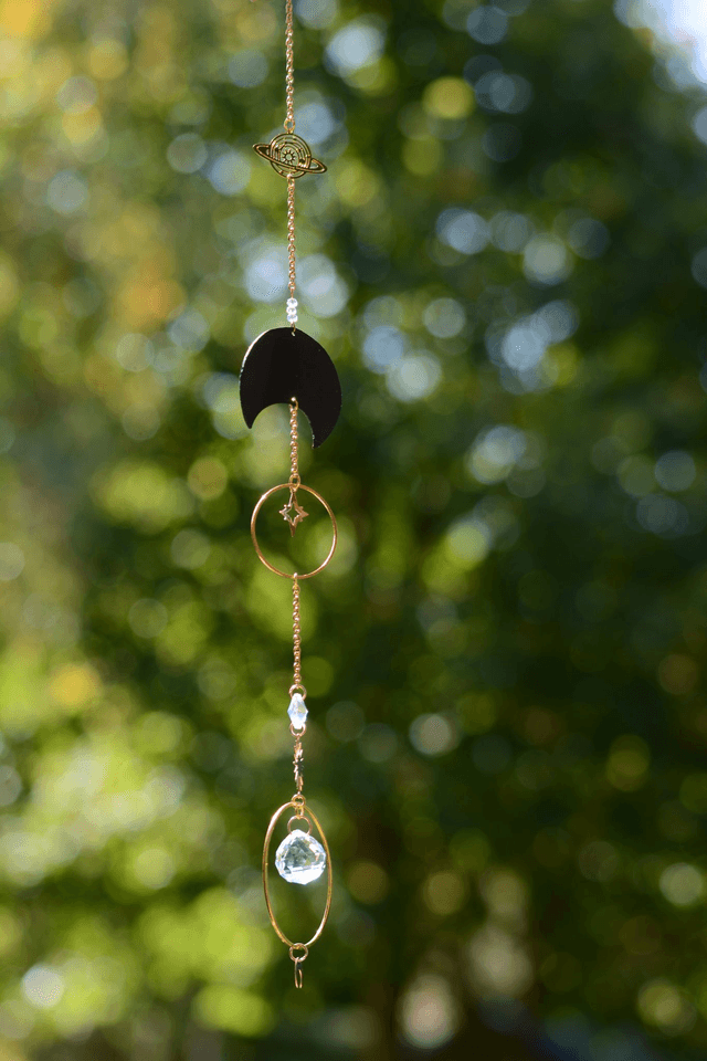 Attrape Soleil d'intérieur Upcyclé - ASTRES - Chambre à Air Valorisée & Perles Recyclées - Pièce Unique