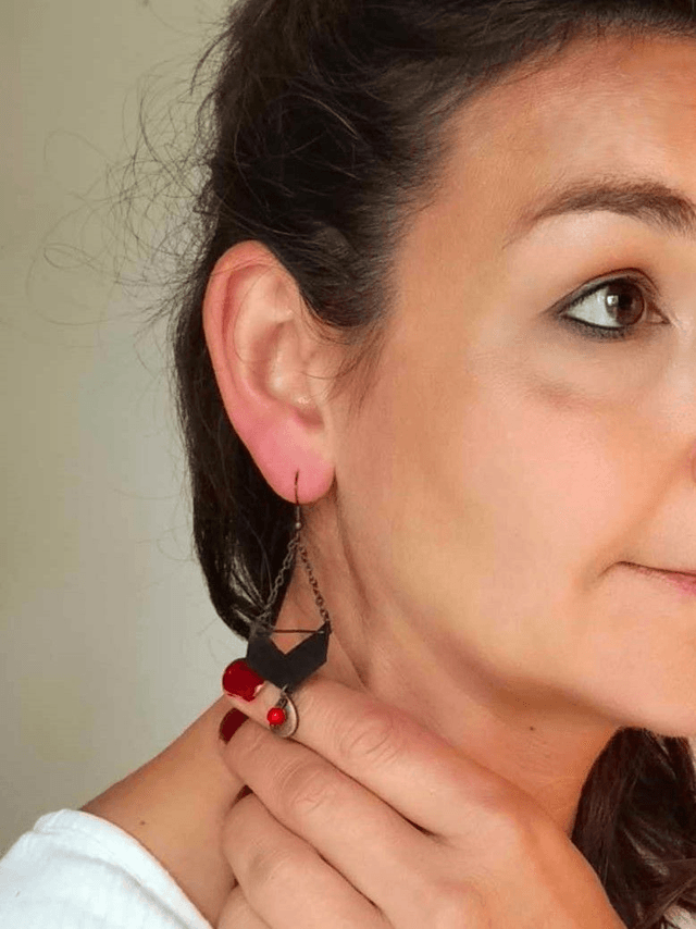 Boucles d'Oreilles Upcyclées en Chambre à air Recyclée - Ethniques