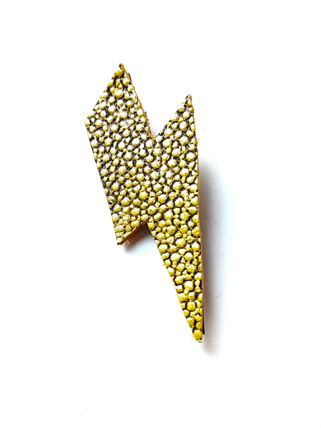 Broche en chute de CUIR et CHAMBRE à AIR de tracteur - Rock - Pièce Artisanale et Unique 