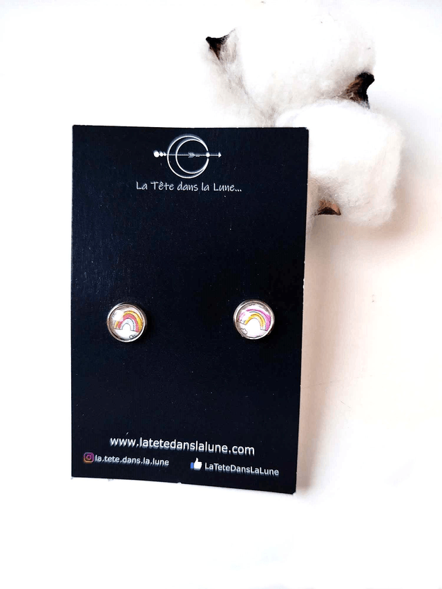 Puces d'oreilles KIDS en PAPIER recyclé - Rainbow