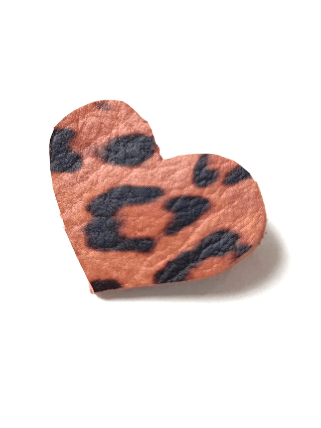 Broche  en chute de CUIR et CHAMBRE à AIR de tracteur - Coeur - Pièce Artisanale et Uniqu