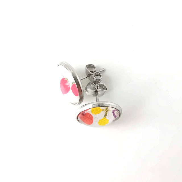 Puces d'oreilles en PAPIER recyclé - Fruits rouges - Pièces Artisanales et Uniques 