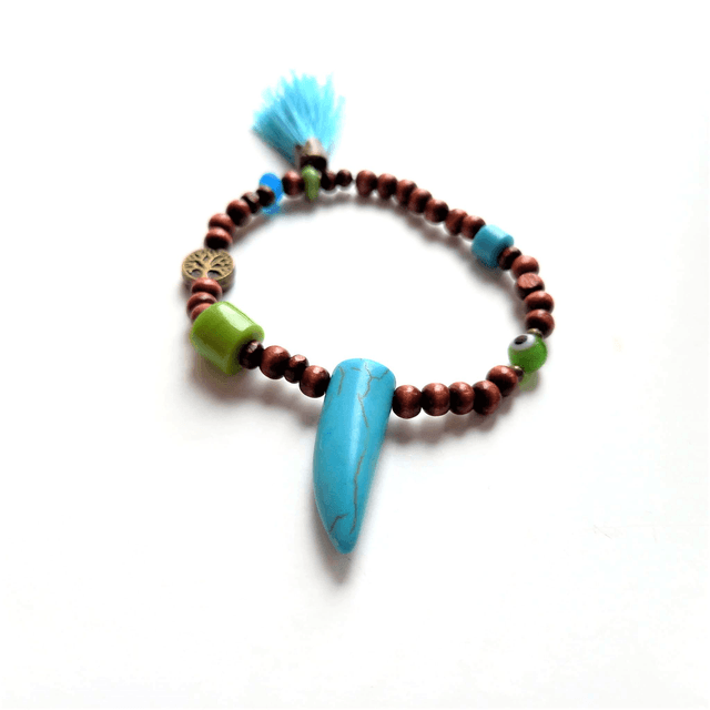 Bracelet  - PERLES RECYCLÉES - Pièce Unique 