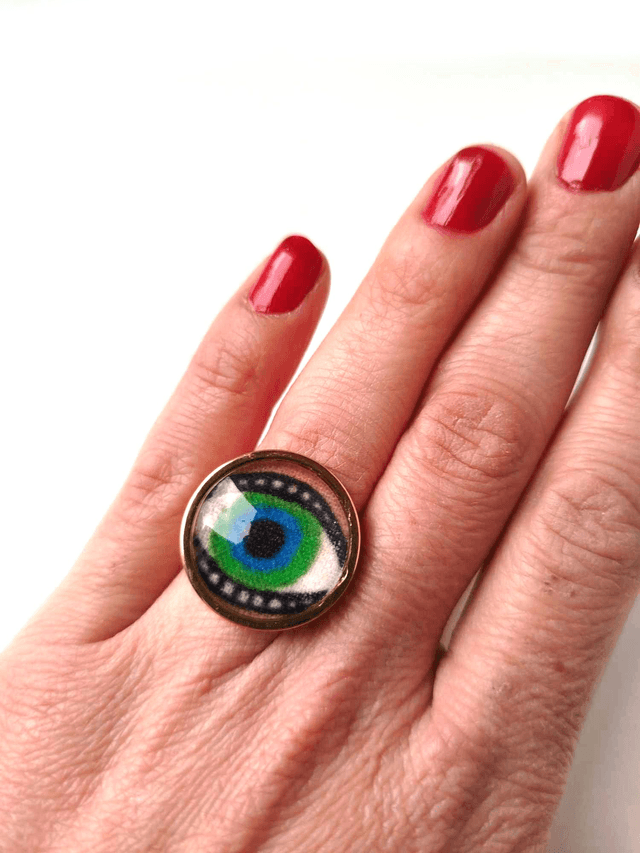 Bague Upcyclée Chute de Tissu Recyclée - Nazar Boncuk