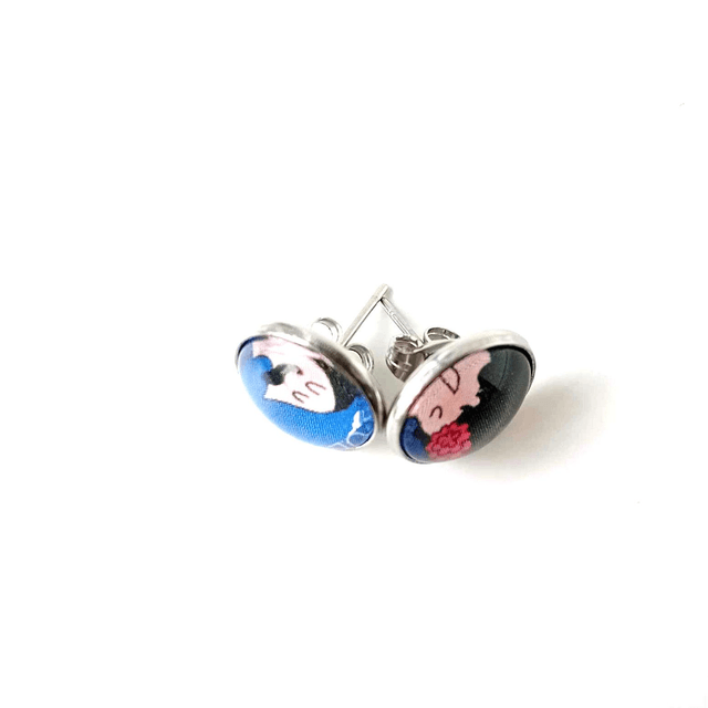 Puces d'oreilles en PAPIER recyclé - Couple - Pièces Artisanales et Uniques 